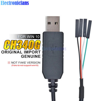 Original 1M CH340G CH340 USB to TTL Serial Download Cable Convert Wire Adapter Compatible Win 7/8/10 for Arduino Raspberry Pi