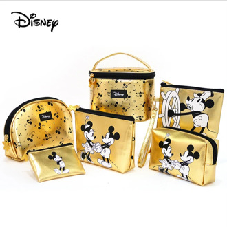 Original Disney Mickey Minnie Travel Multi-Function Makeup Bag Lipstick Makeup Brush Storage Female Portable Cute Bag Female Bag