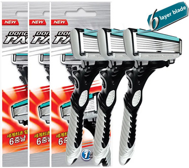 Original DORCO Pace 6 Layer Blades Men's Razor Blade Shaver Manual Shaving for Men Razors with Original Handle Safety Razor