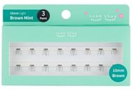 Original Eyelash 3 Points - 9 Types 10mm Brown