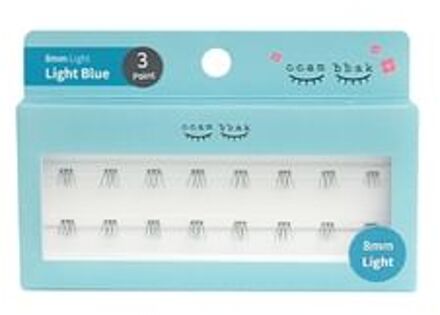 Original Eyelash 3 Points - 9 Types 8mm Light