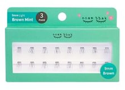 Original Eyelash 3 Points - 9 Types 9mm Brown