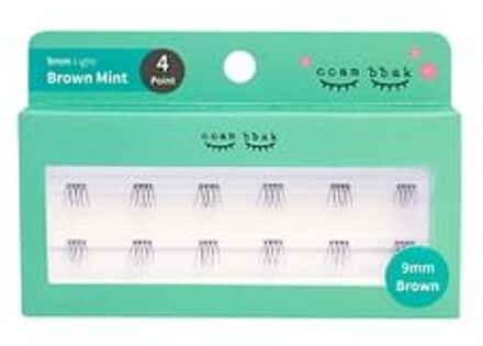 Original Eyelash 4 Points - 9 Types 9mm Brown
