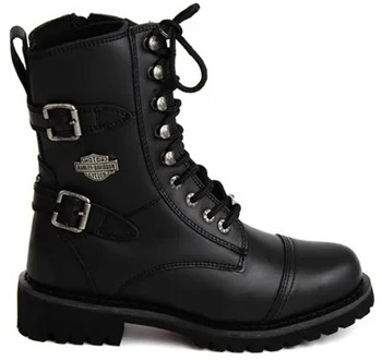 Original Harley Davidson Belsa Black Leather Women Boots