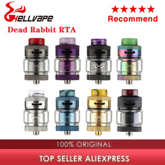 Original Hellvape Dead Rabbit RTA 2ml/4.5ml Atomizer 24mm RTA Dead RabbitElectronic Cigarette Vape Tank Vs Manta RTA / Zeus Dual
