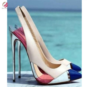 Original Intention Sexy Fashion Women Pumps Pointed Toe High Heels Pumps Shoes Woman Metal Heels Mixed Colors Plus Size 4-15