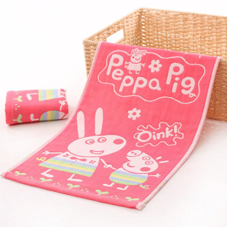 Original Peppa Pig Cotton Children Jacquard towels Kindergarten Baby Washcloth Face Towel gauze Towel