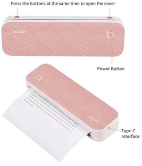 Original PeriPage A40 Paper Printer 210mm Mini Mobile Photo Printer with 1 Roll Thermal Paper Support 2''/3''/4'' Paper Width Printing PDF File Webpage Contract Picture Compatible with Android iOS