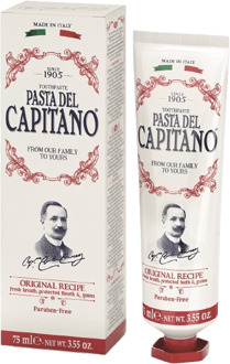 – Original Recipe - Tandpasta zonder Fluoride – Smaak op basis van kruidnagelbladeren, groene mint en kaneel voor een frisse adem. Zonder Parabenen. 75ml.