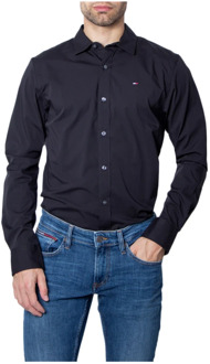 Original slim fit overhemd met stretch Zwart - XXL