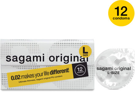 Original - Ultradunne Latexvrije Condooms - Maat L 12 stuks Transparant