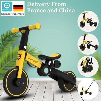 Original Uonibaby 4 Into 1 Baby Tricycle Stroller Kids Pedal Trike Two Wheel Balance Bike Scooter Trolley For 1-6 Years Old