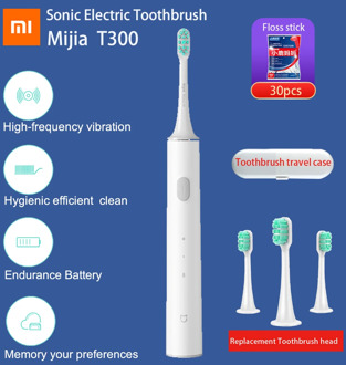 Original Xiaomi Mijia Sonic Electric Toothbrush Long Battery Life Mi T300 Tooth Brush High Frequency Vibration Magnetic Motor