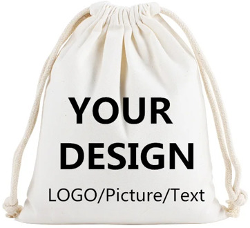 Original Zhuangshijie Muslin Cotton Bags with drawstring, OEM customized LOGO printing drastring pouch for daily storage