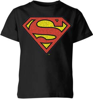 Originals Official Superman Crackle Logo Kids' T-Shirt - Black - 98/104 (3-4 jaar) Zwart - XS