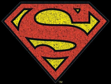 Originals Official Superman Crackle Logo Men's T-Shirt - Black - XXL Zwart