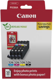 Origineel Canon CLI-526 Photo Value Pack zwart en kleur