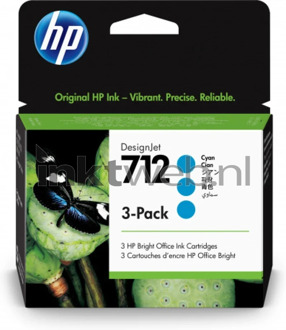 Origineel Hoge Capaciteit HP 712 3-pack cyaan