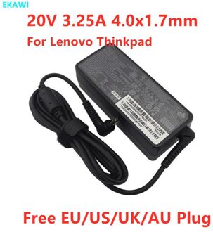 Originele 20V 3.25A 65W 4.0*1.7Mm ADLX65NDC3A Ac Adapter Voor Lenovo Thinkpad 7000-14ARR 310 Ideapad 510S Tianyi 310 Power Charger
