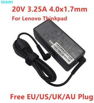 Originele 20V 3.25A 65W 4.0*1.7Mm ADLX65NDC3A Ac Adapter Voor Lenovo Thinkpad 7000-14ARR 310 Ideapad 510S Tianyi 310 Power Charger