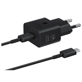 Originele 25W Efficiency Adapter met USB-C naar USB-C kabel - 1 meter - Zwart - 1m