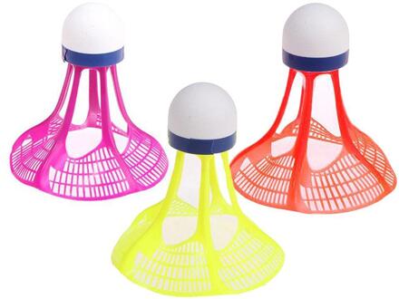 Originele Airshuttle Outdoor Badminton Airshuttle Bal 3 Stks/pak Stabiele Weerstand Plastic Bal Nylon Shuttle V4N3 Multi kleur