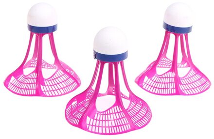 Originele Airshuttle Outdoor Badminton Airshuttle Plastic Bal Nylon Shuttle Ball Stabiele Weerstand 3 Stks/pak Paars