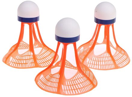 Originele Airshuttle Outdoor Badminton Airshuttle Plastic Bal Nylon Shuttle Ball Stabiele Weerstand 3 Stks/pak Rood