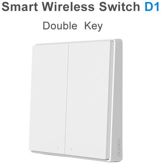 Originele Aqara Draadloze Schakelaar D1 Smart Licht Afstandsbediening Zigbee Enkele Dubbele Draadloze Sleutel Werk Voor Mi Thuis Apple Homekit O dubbele Key