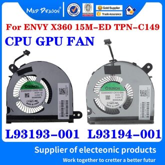 Originele Cpu Koelventilator Video Gpu Koelventilator Links Rechts Fan Voor Hp Envy X360 15M-ED TPN-C149 Fan L93193-001 l93194-001 L93193 L93194 -001