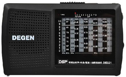 Originele Degen de321 FM Stereo digitale radio MW SW Radio DSP WERELDONTVANGER draagbare Radio FM Beste prijs