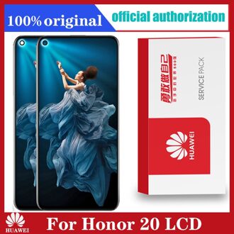 Originele Display 6.26 Inch Voor Huawei Honor 20 Honor20 Lcd Touch Screen Digitizer Vergadering Met Frame Voor Honor 20 lcd blauw met kader