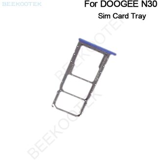 Originele Doogee N30 Telefoon Sim-kaart Houder Sim Card Slot Lade Houder Onderdelen Accessoire Voor Doogee N30 6.55 Inch smartphone blauw