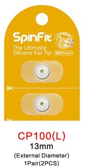 Originele DUNU SpinFit CP100 CP800 In-Ear Gepatenteerde Siliconen Oortelefoon Oordopje 1 Paar (2 STUKS) CP100-L(13mm)