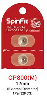 Originele DUNU SpinFit CP100 CP800 In-Ear Gepatenteerde Siliconen Oortelefoon Oordopje 1 Paar (2 STUKS) CP800-M(12mm)