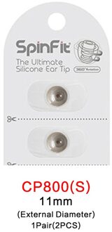 Originele Dunu Spinfit CP100 CP800 In-Ear Gepatenteerde Siliconen Oortelefoon Oordopje 1 Paar (2 Stuks) S-CP800