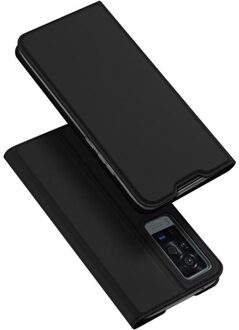 Originele Dux Ducis Pu Leather Case Luxe Dunne Flip Wallet Card Case Cover Voor Vivo X60 Pro 5G Telefoon gevallen zwart / For Vivo X60