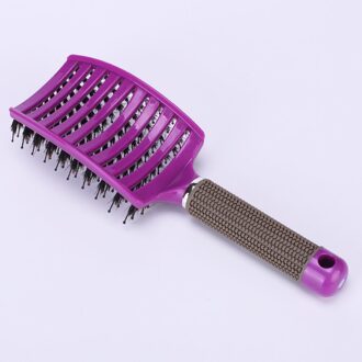 Originele Haar Borstel Haar Kam Detangling Hair Brush Ontwarren Luizen Massage Kam Vrouwen Wirwar Kapsalon paars
