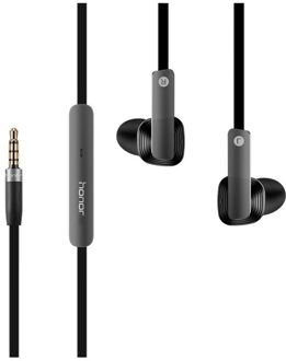 Originele Huawei Honor AM175 Oortelefoon Dynamische Balanced Armature Dual Unit Oortelefoon met Microfoon In-Ear grijs