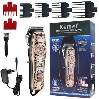 Originele Kemei Professionele Verstelbare Elektrische Tondeuse Kapper Lcd Display Fading Mengen Tondeuse Baard Kapsel origineel doos