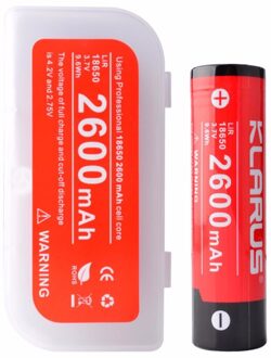 Originele Klarus 2600Mah Li-Ion Cell Oplaadbare 18650 Batterij Voor Led Klarus Led Zaklamp, Meerdere Bescherming