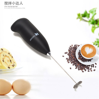Originele Latte Melkopschuimer Handheld Koffie Blender, Melk Blender, Smoothie, Matcha, Chocolade Mini Frother (Zwart)