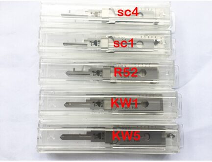 Originele Lishi 2 In 1 2-In-1 SC1 SC4 KW1 KW5 AM5 R52 14 Voor Decoder En L Ock Pick Tool Slotenmaker Tool