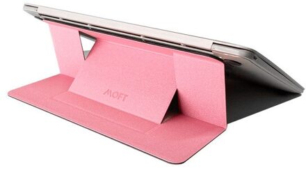 Originele Moft Onzichtbare Slanke Laptop Stand Adhesive Herbruikbare Verstelbare Perfecte Kijkhoeken Compatibel Met Laptop Tot 15.6" Roze