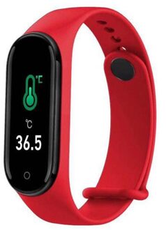 Originele Morefit M4pro Smart Horloge Lichaamstemperatuur Smart Activiteit Tracker Hartslagmeter Smart Polsband rood