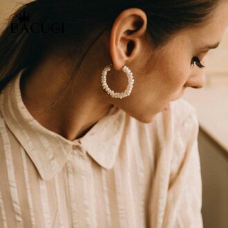 Originele Natuurlijke Barok Fresh Water Parel Voor Vrouwen Dangle Oorbellen Voor Party Earring Handgemaakte Fijne Sieraden