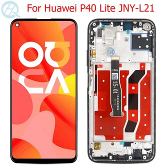 Originele Nova 6 Se Lcd Voor Huawei P40 Lite Display Met Frame 6.4 "P40 Lite JNY-L21 JNY-TL10 Lcd Display touch Screen Montage met zwart kader