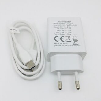 Originele Oukitel WP7 Snelle Eu Charger Travel Power Adapter Plug + Micro Usb Data Draad Lijn Kabel