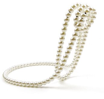 Originele Parel Ketting Geschorst Wijnrek Whisky Wijn Fles Houder Metalen Wijn Stand Creatieve Bar Woondecoratie Accessoires Pearl wit