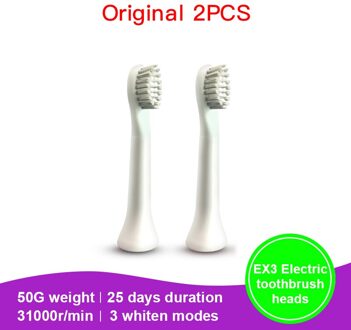 Originele Pinjing EX3 Opzetborstels Soocas Zo Wit Opzetborstels origineel 2stk